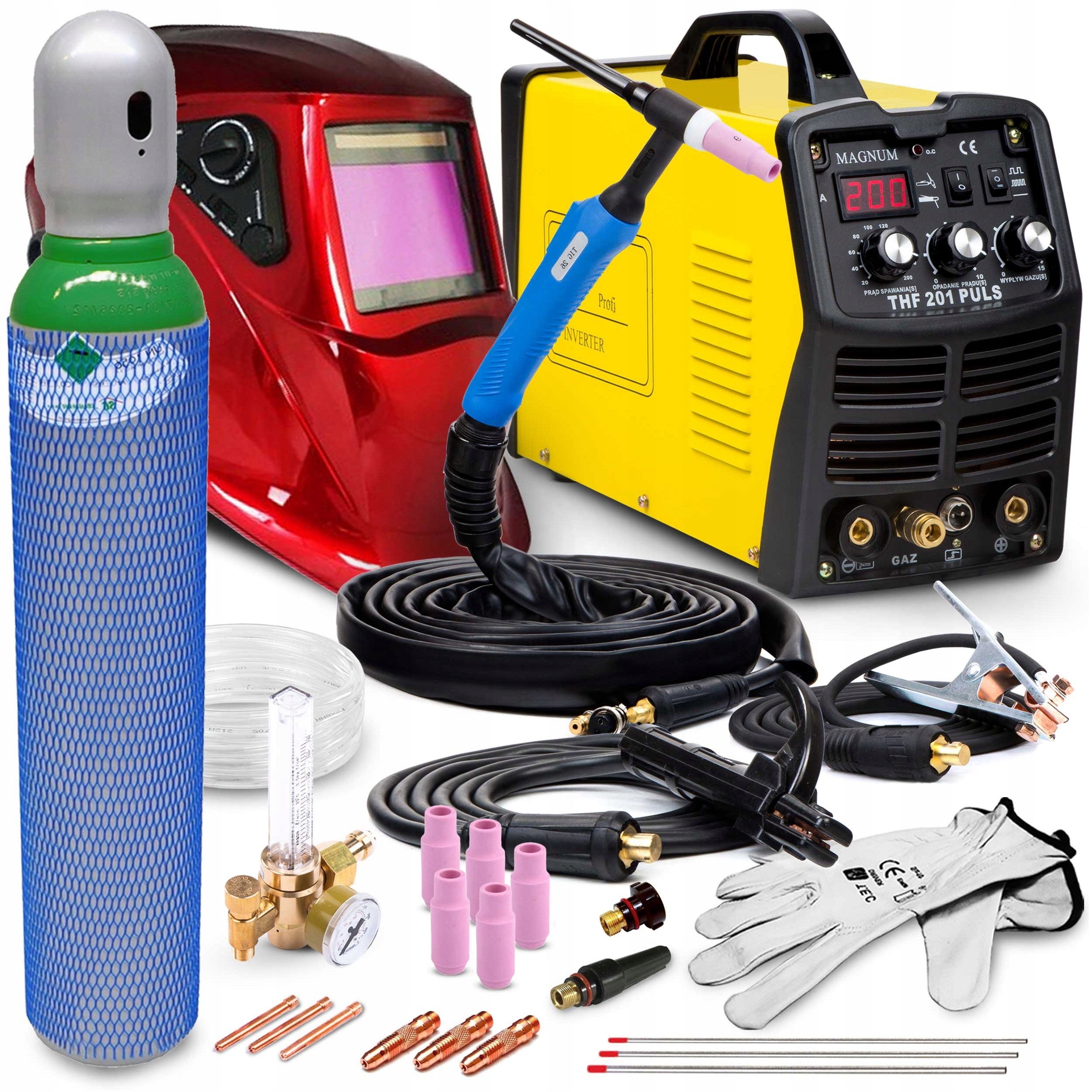 Invertorová Svářečka Magnum Thf 201 Puls Tig DC Mma 230V 200A Hf Sada
