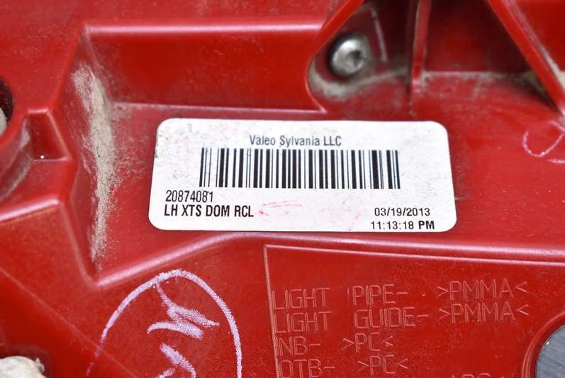 light left rear part rear 20874081 CADILLAC XTS sedan 12-17