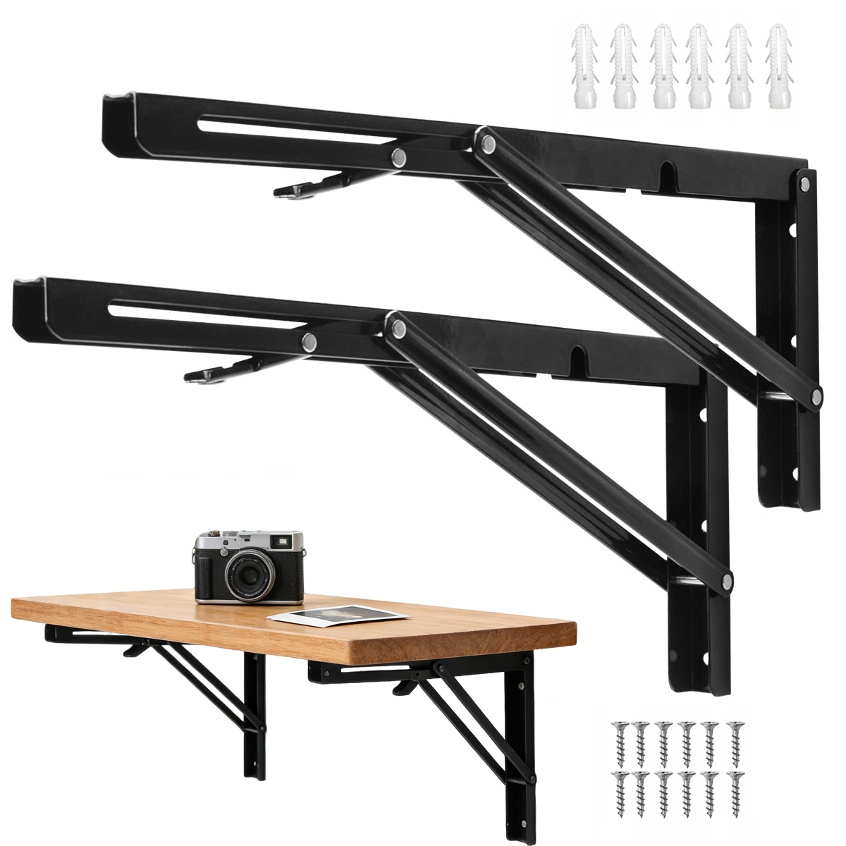 2X WSPORNIK BLATU PÓŁKI SKŁADANY 150KG ŁATWE DO ZAINSTALOWANIA 400MM