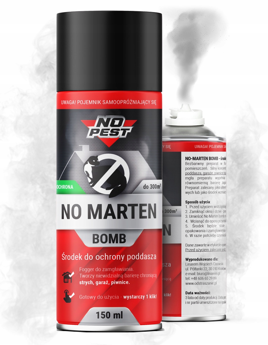

Bomba Środek Odstraszacz Kun Fogger Kuny No Marten