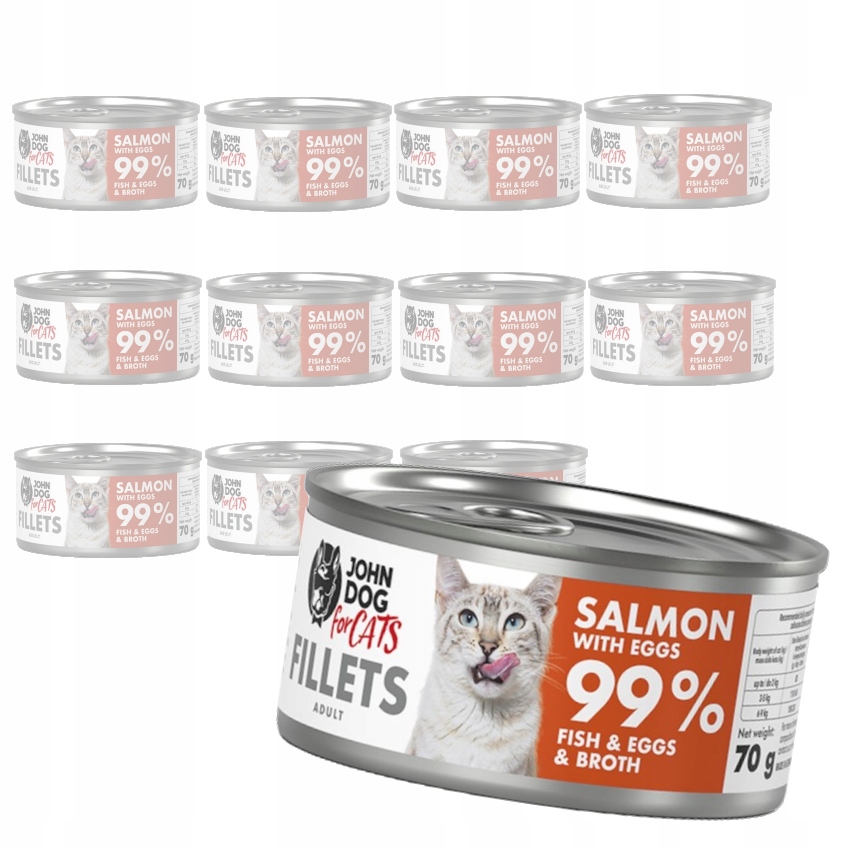 John Dog For Cats Losos S Vejcem Pro Kočky 12x70 g