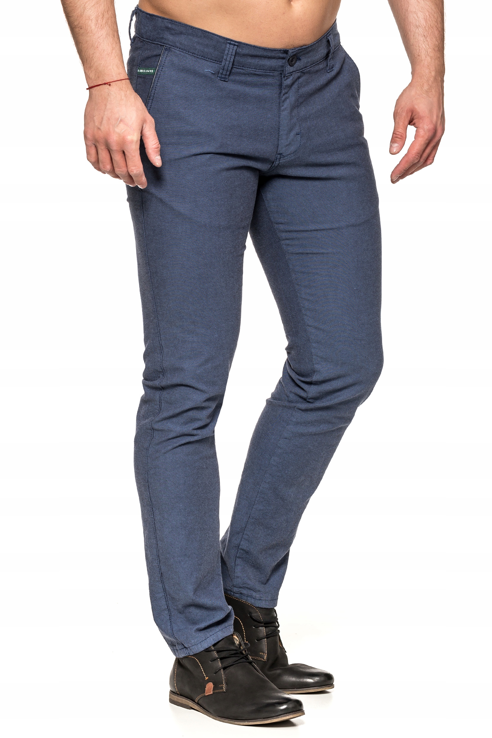SPODNIE MĘSKIE W KRATĘ VANKEL JEANS 093 - 86cm/L32 Model 093