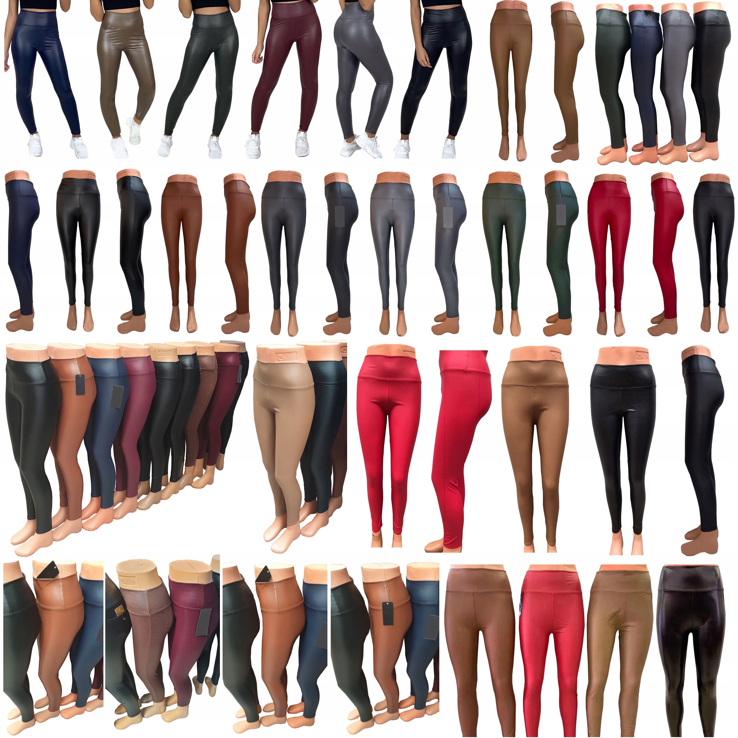 LEGINSY LATEX GETRY SKÓRZANE SPODNIE RURKI LATEKS Linia plus size (duże rozmiary)