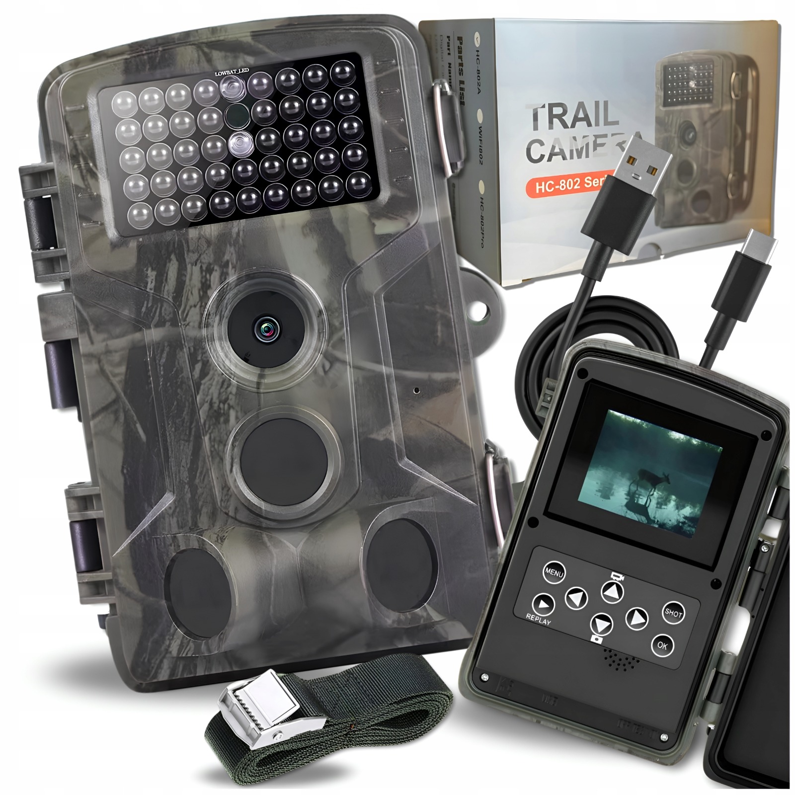 Fotopast Lovecká Kamera Lesní Detekce Pohybu Ir Pl Menu Voděodolná