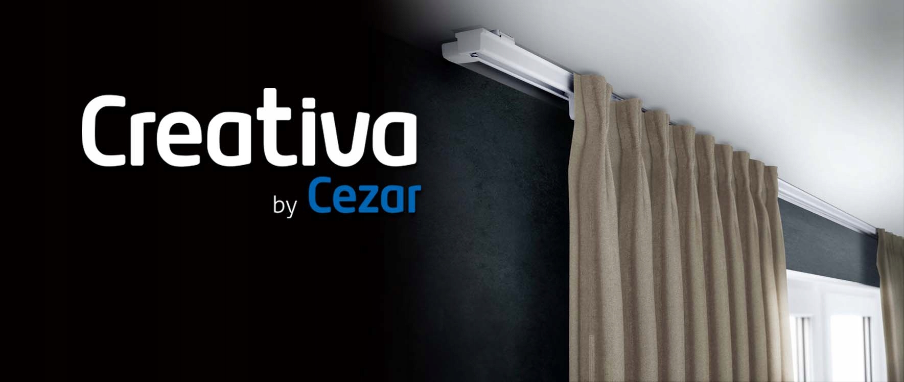 Łuk 90' do szyn karniszowych Creativa + akcesoria Materiał wykonania aluminium