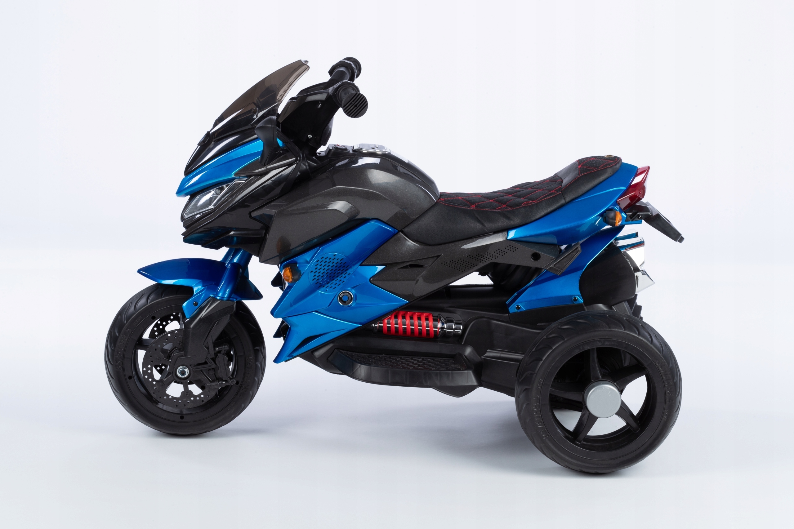 Motocykl motor na akumulator 12V LED koła EVA skóra MP3 + TABLICE IMIENNE Prędkość maksymalna 5 km/h