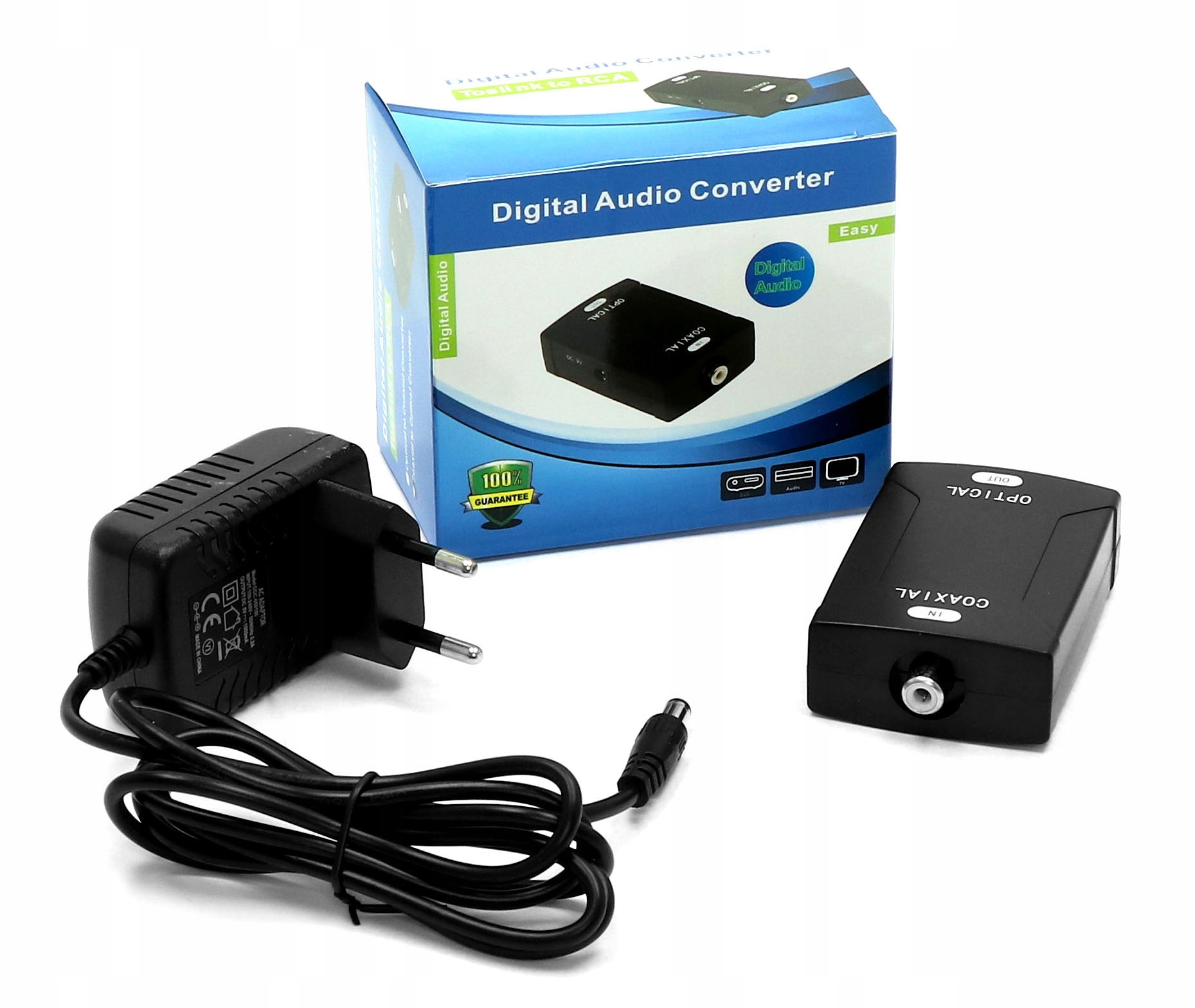 Adapter Coaxial SPDIF na Optyczny Toslink RCA Kod producenta Novaza Tech SPDIF na Optyczny Toslink