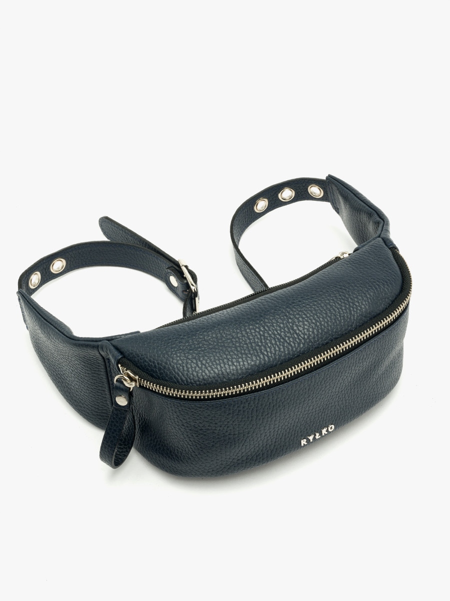 RYŁKO MAŁA GRANATOWA TOREBKA TYPU NERKA na zamek miejska Stan opakowania oryginalne