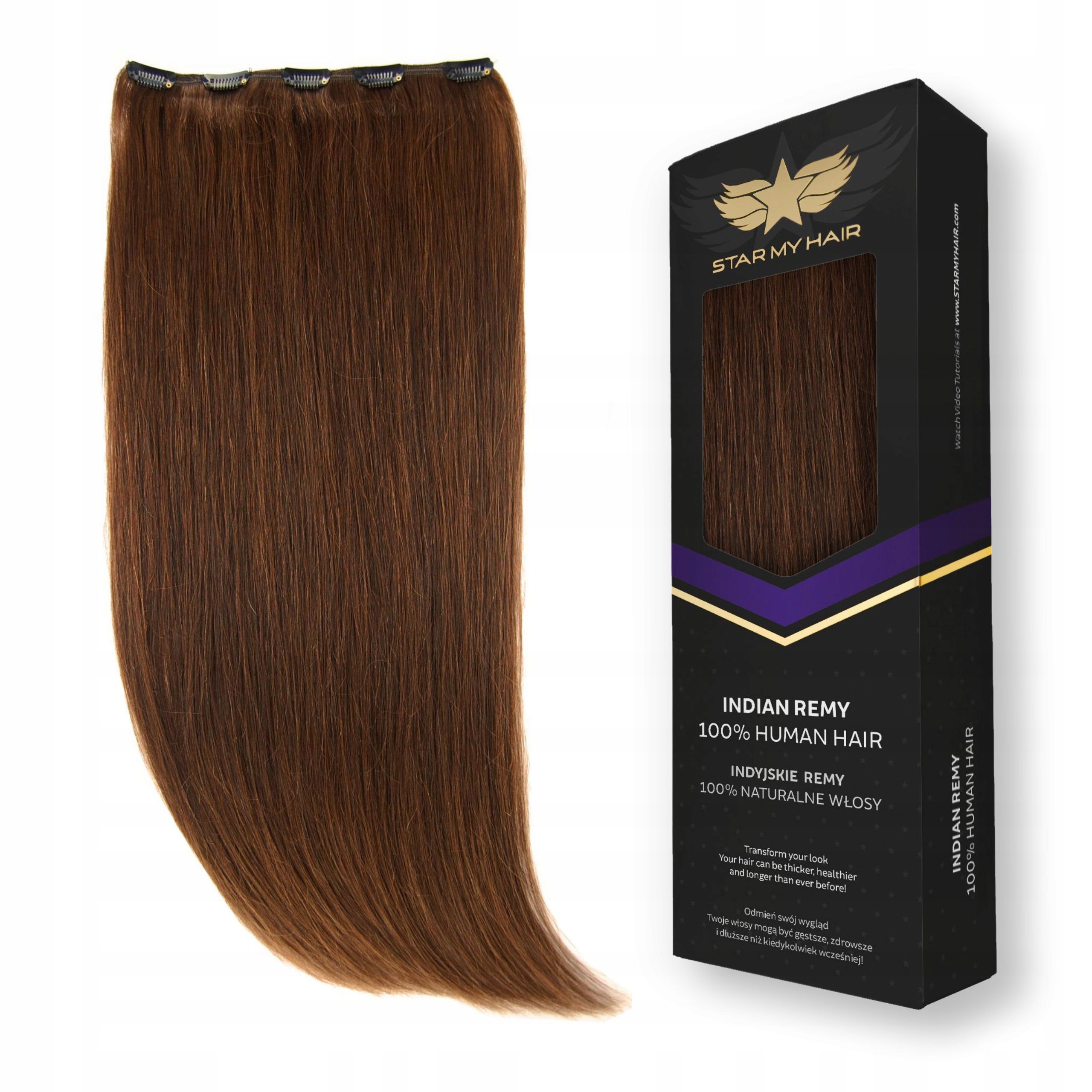 Włosy doczepiane naturalne 60 cm Clip In doczepki