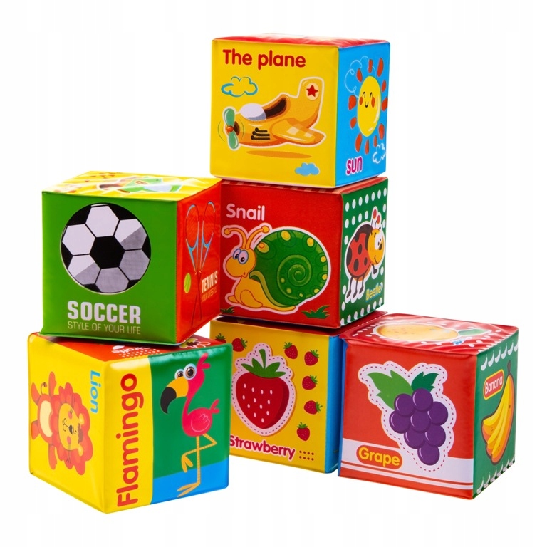 

Miękkie klocki kostki Edukacyjne 6 szt.