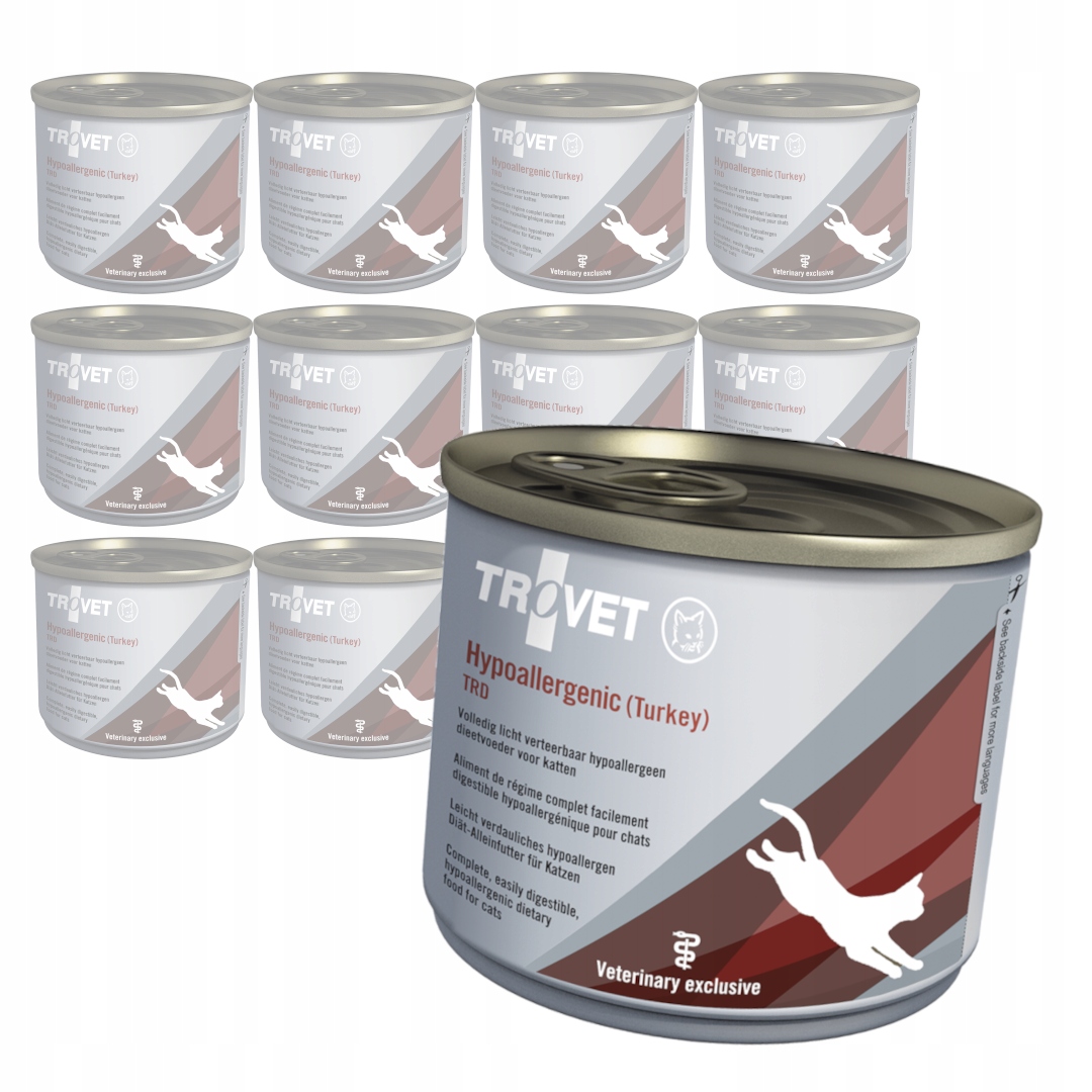Trovet Hypoallergenic Trd 12x200g Lehce stravitelné Krmivo s krůtím masem Pro Kočky