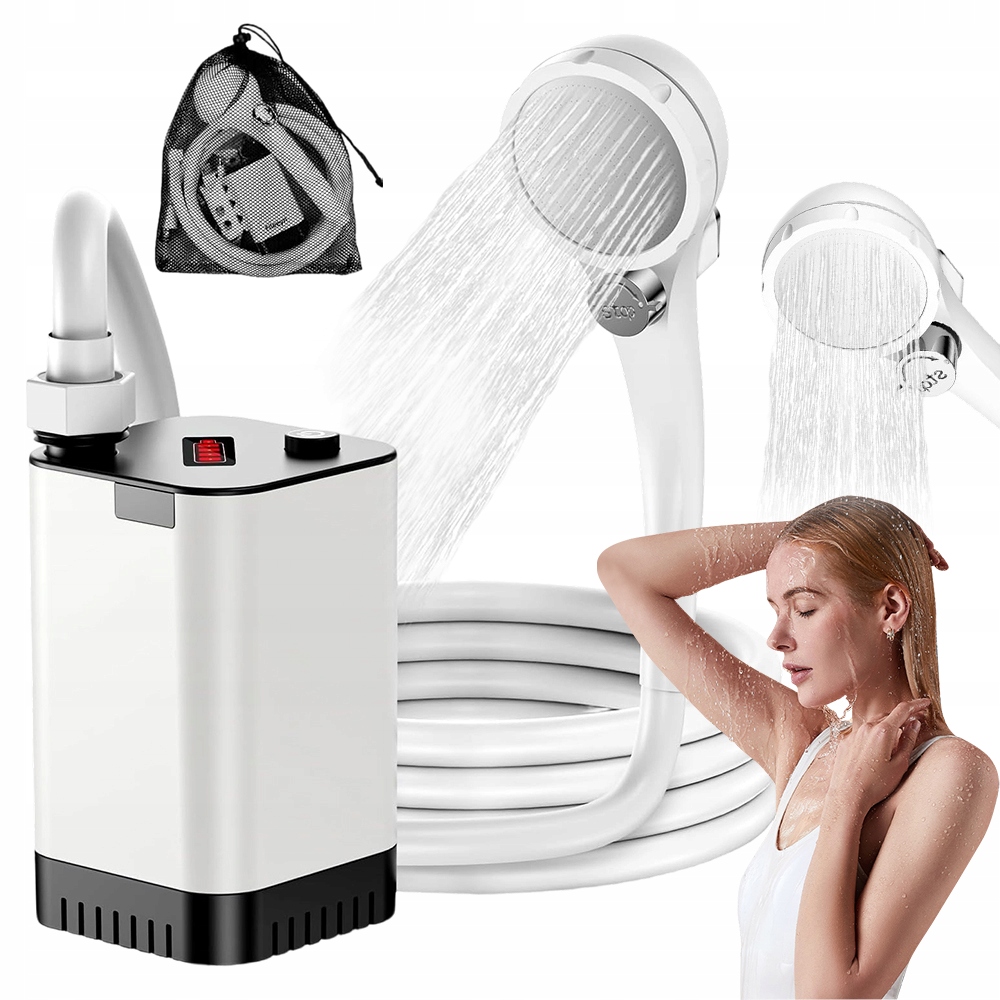 Přenosná sprcha s háčkem a sáčkem 2200 mAh pro mytí psa v terénu