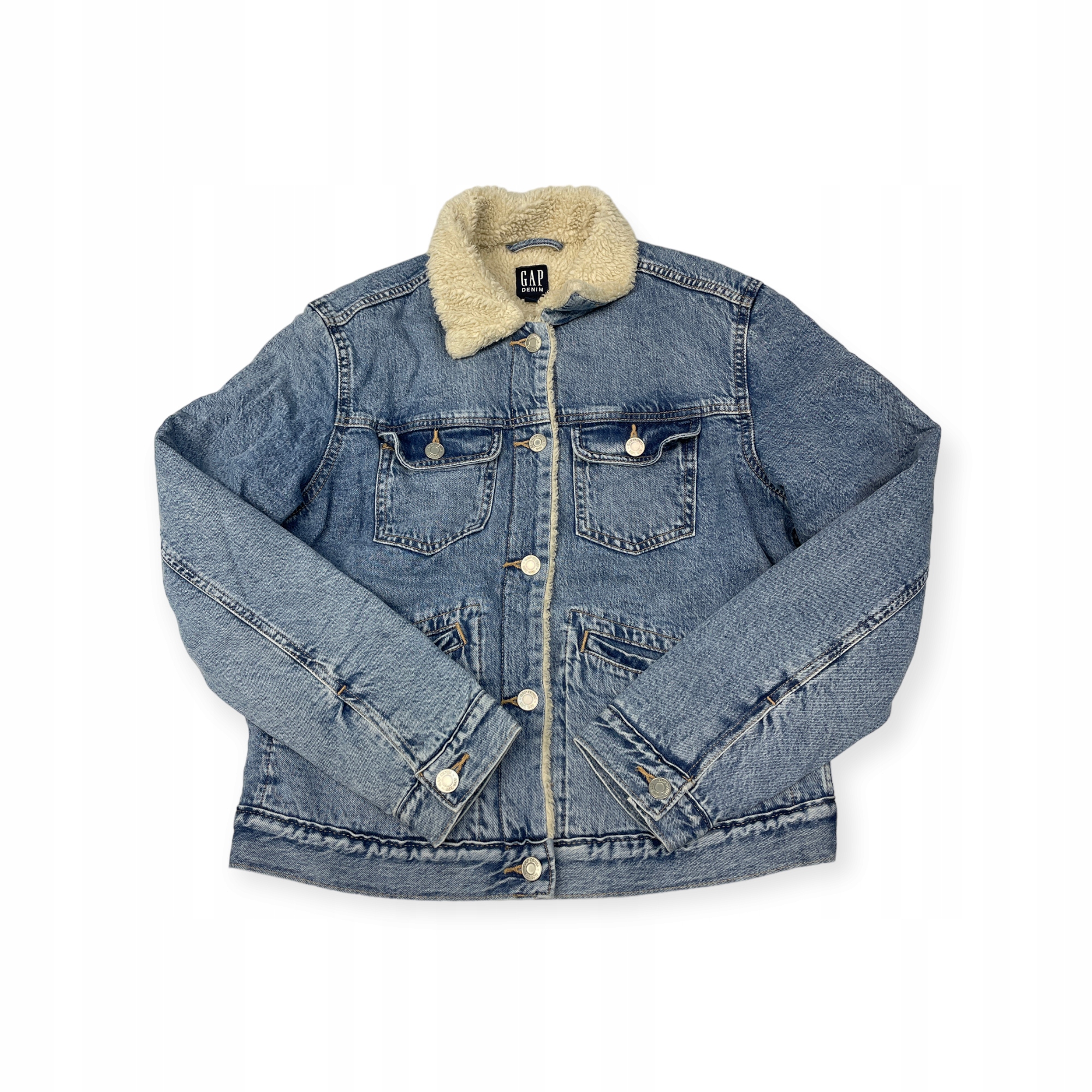 Dámská džínová bunda s kožíškem Gap Denim M