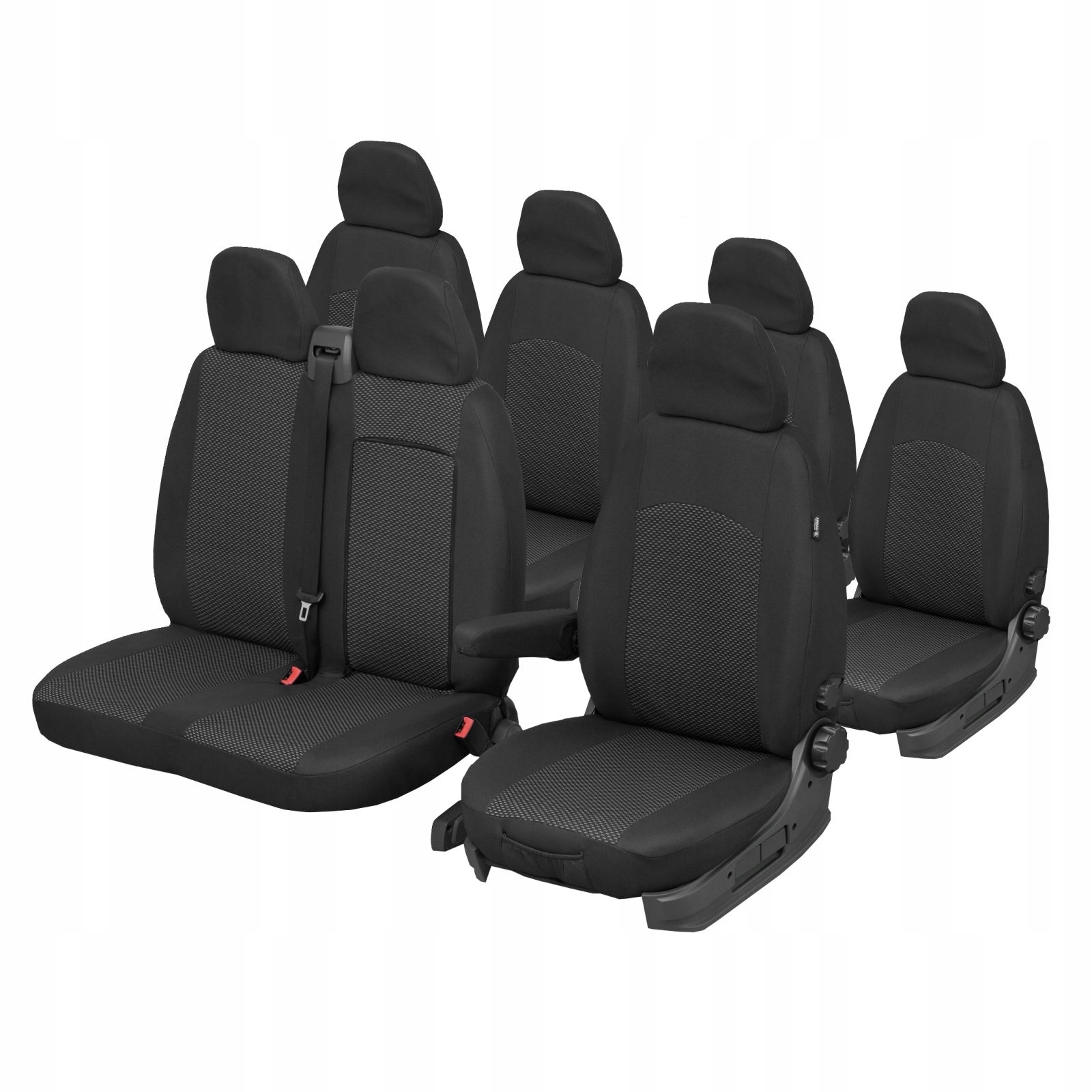 Pokrowce miarowe do Fiat Ducato Doka 7os (2006r-...) 7 Miejscowy