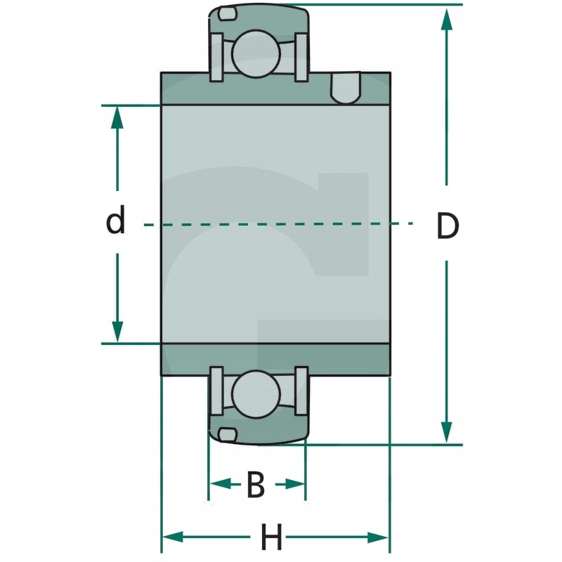 Łożysko kulkowe promieniowe 56211, Ø 55/100/28 mm, stal Numer katalogowy części 80556211