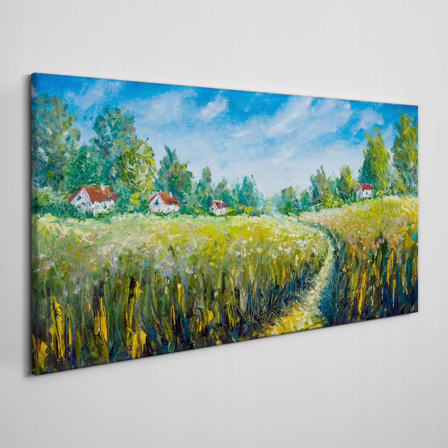

Obraz płótno Wieś drzewa niebo krajobraz 120x60 cm