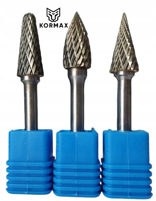 Sada 3 ks Rychlootáčkový frézovací rotační pilník 10 mm na karbidový kov