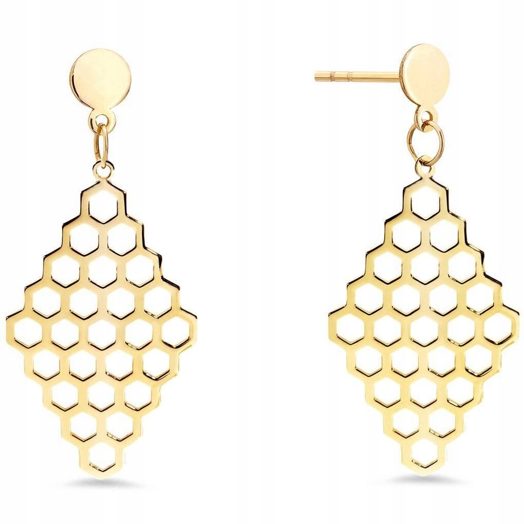 

Złote kolczyki gwiazd 333 Celebrytka Plaster Miodu