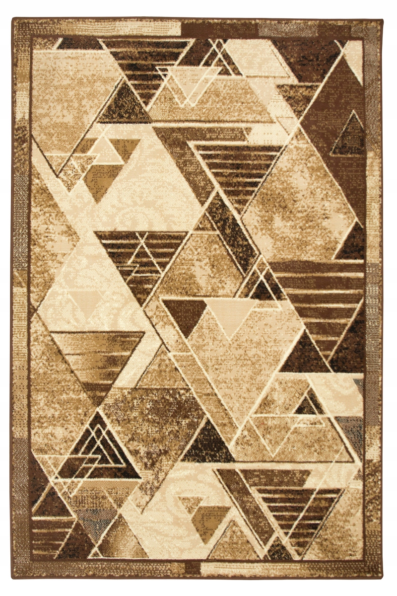 

60x110 cm Dywan Gold Trójkąty Do Pokoju Dziennego