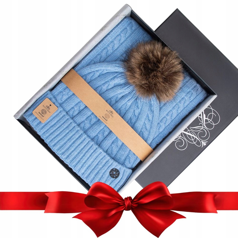 Teplá zimní souprava s vlnou čepice a šála Wittchen 101-SF-500-7 dámská