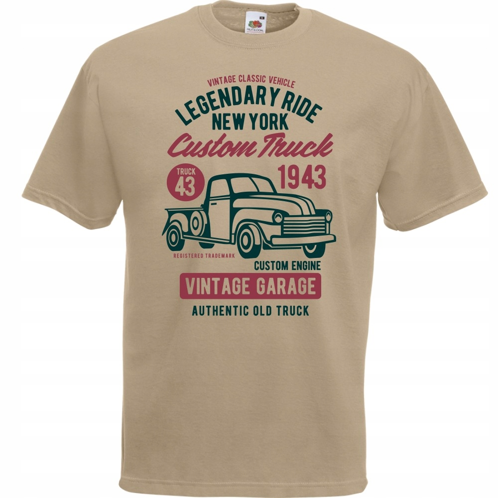 

Koszulka auto samochód vintage oldschool L khaki