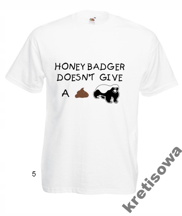 

Kolorowe Koszulki Honey Badger Rosomak Ratel Wzory