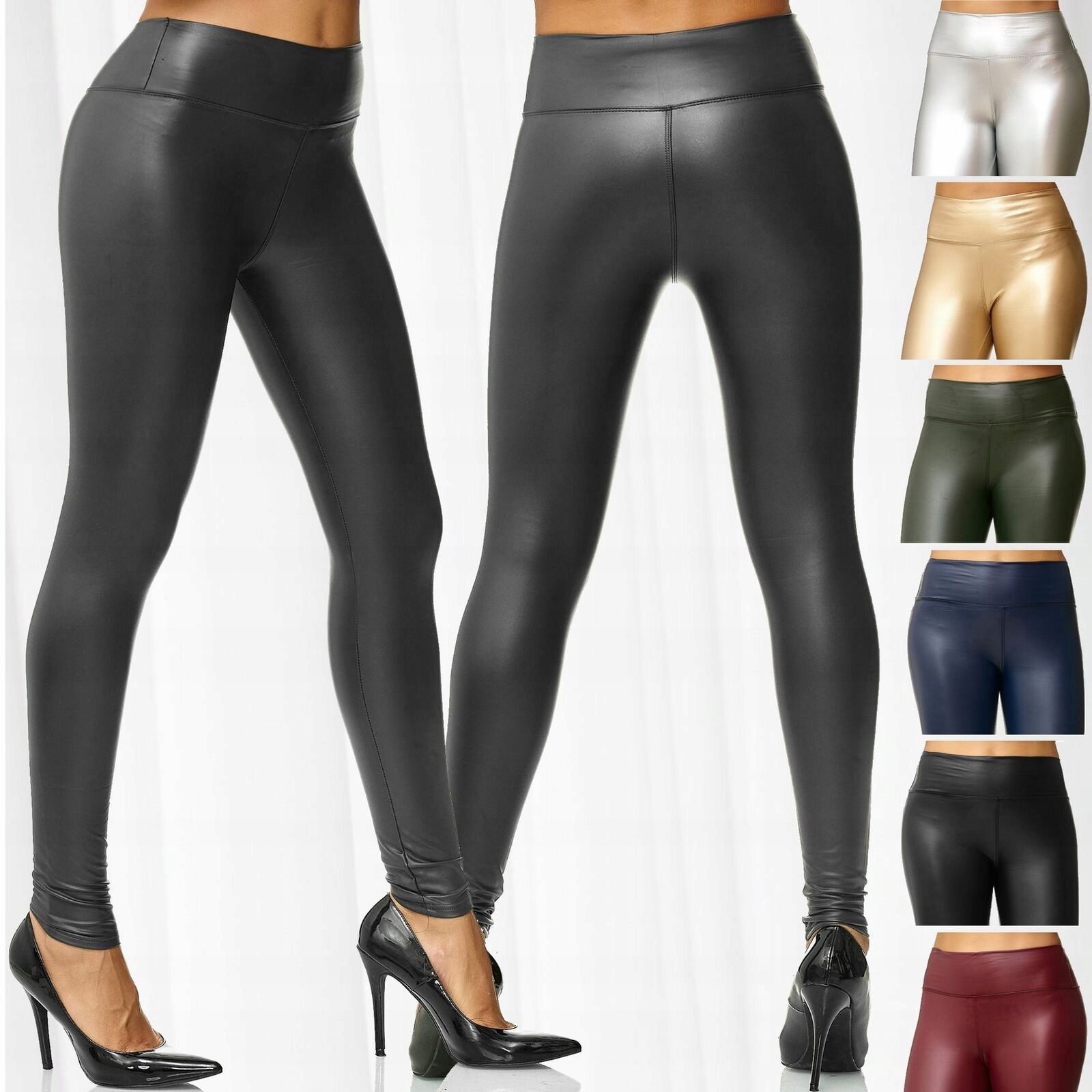 LEGINSY LATEX GETRY SKÓRZANE SPODNIE RURKI LATEKS Szerokość w biodrach 95 cm