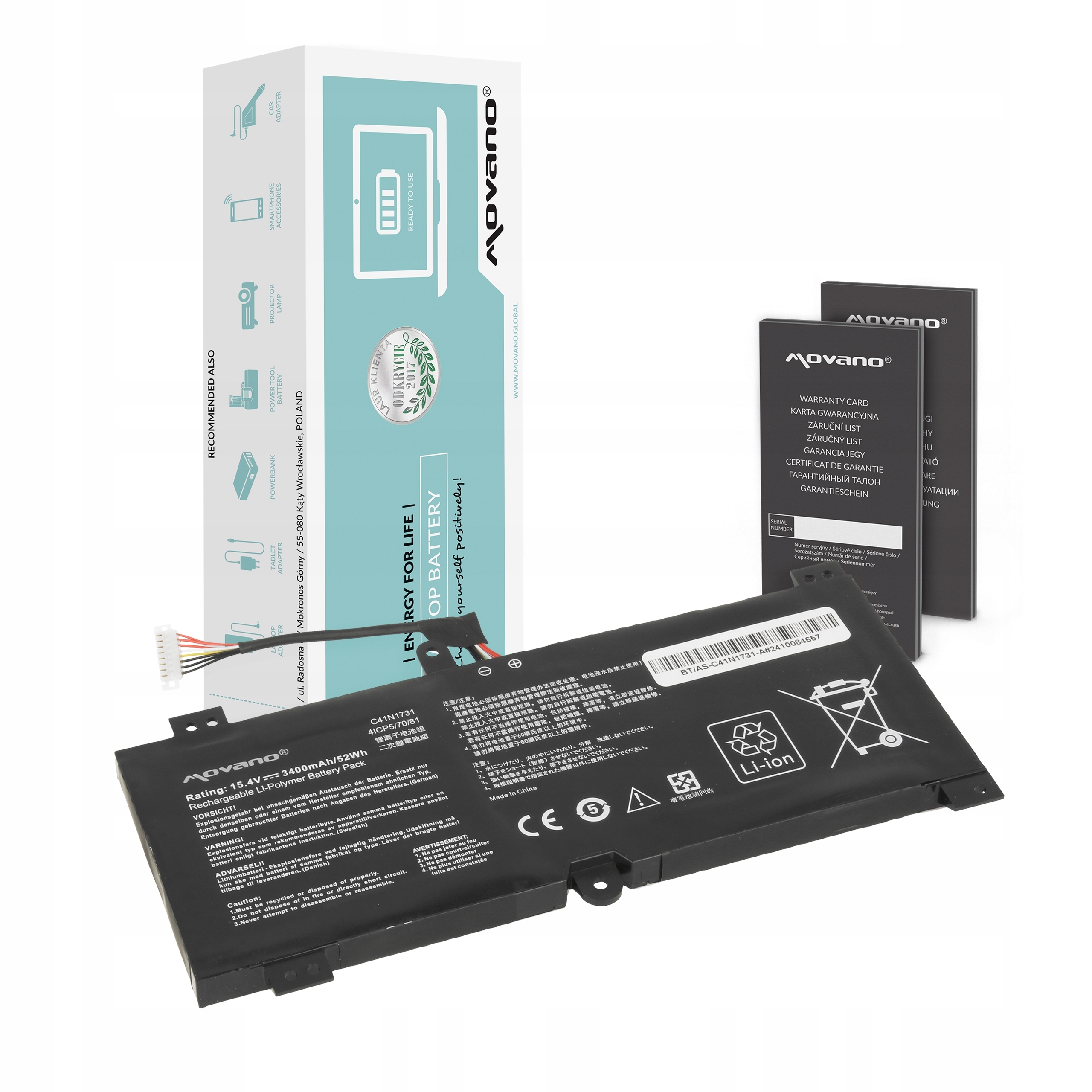 Bateria do Asus C41N1731 C41POJ5 CA436981G GL504GM GL504GS GL504GV