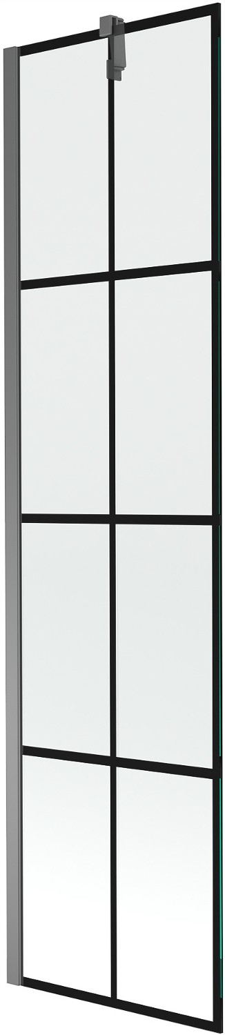 Mexen Next vanová zástěna 1-dílná 50 x 150 cm, černý vzor, gun metal 895-