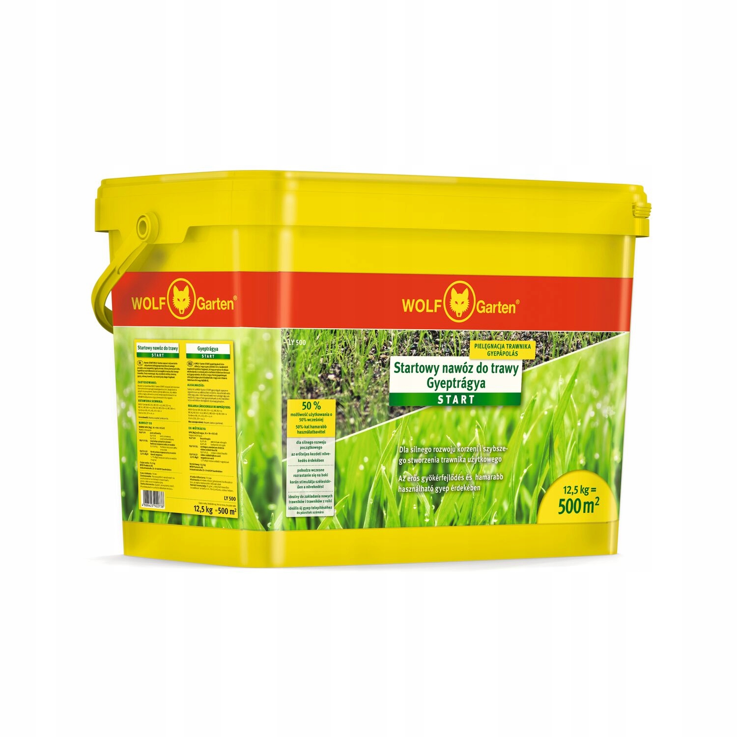 Nawóz startowy do trawy Wolf-Garten Ly 500 12,5 kg szybki wzrost trawnika