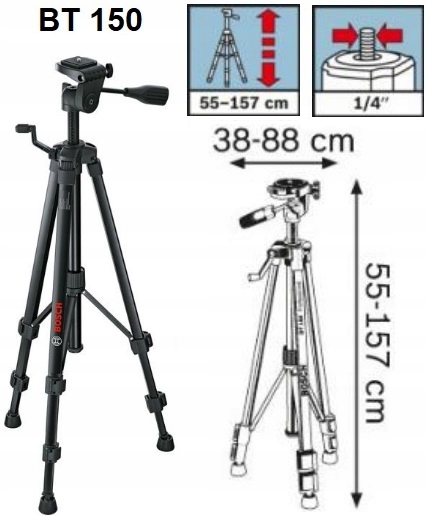 Laser liniowo-punktowy Bosch GCL 25 + BS 150 + Wkładka do L-Boxx Czerwony EAN (GTIN) 3165140622363