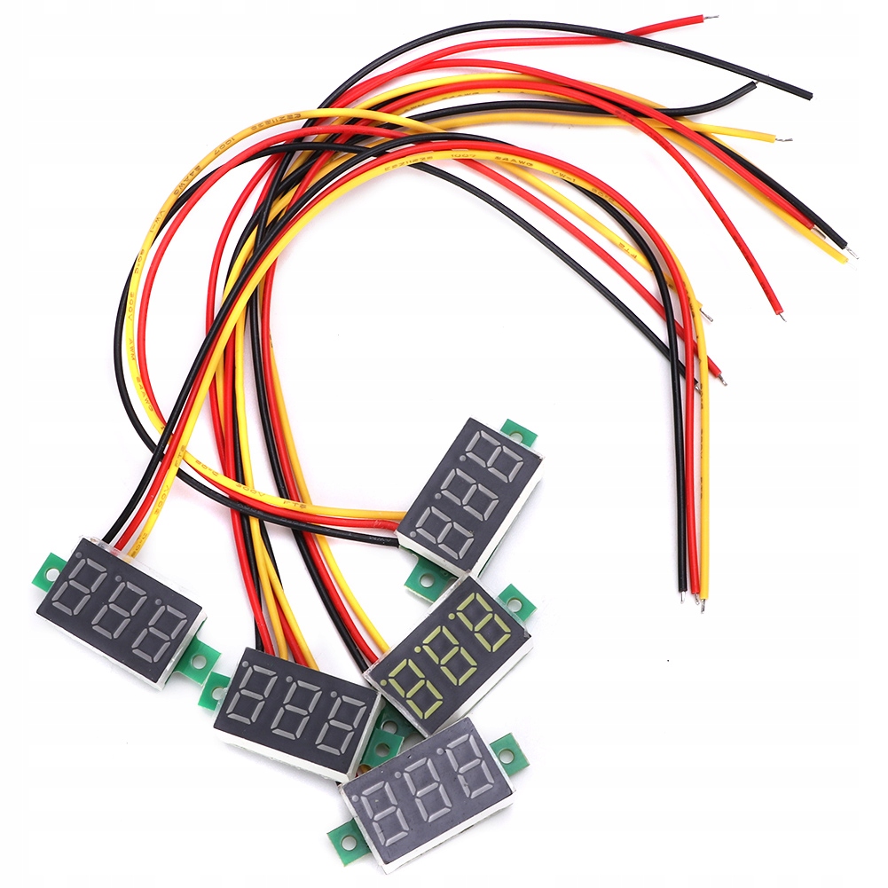 5PCS 0,36 cala LED Rurka cyfrowa mini woltometr DC 0-100V 3-wire DU