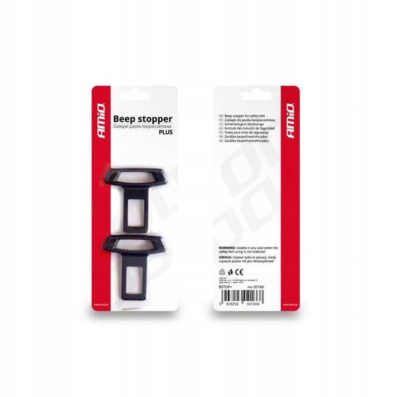 ZAŚLEPKA PASA BEZPIECZEŃSTWA KLAMRA WTYCZKA 2 SZT. Producent części Amio