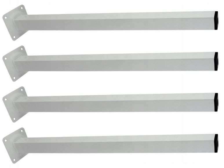 NOGI DO STOŁU NOGA METALOWA KWADRATOWA BIAŁA 50 4S