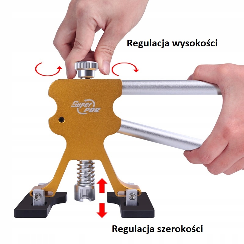 Zestaw PDR Usuwanie Wyciaganie Wgniecen 34 Lance Set Components Slide Hammer Sheet Metal Hammer Mallet Bridge Sucker Puller Adapters Rods Lamp Bag Cover