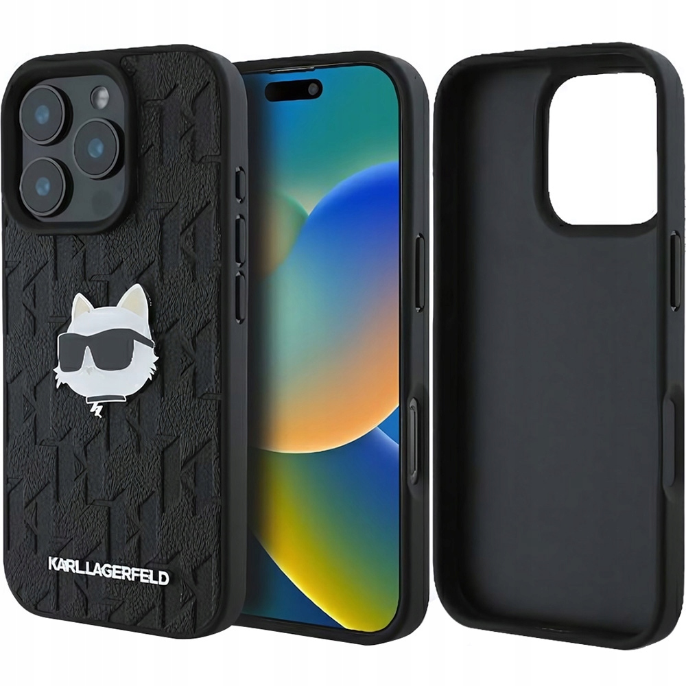 Pouzdro na telefon pro iPhone 16 Pro Max, Karl Lagerfeld, stylové pouzdro