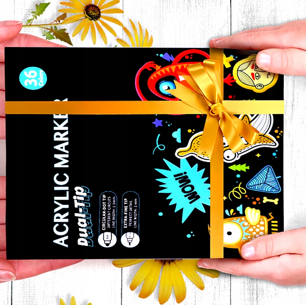 MARKERY AKRYLOWE Pisaki Flamastry Mazaki WODOODPORNE Z FARBĄ ZESTAW 24 SZT Rodzaj pisaki