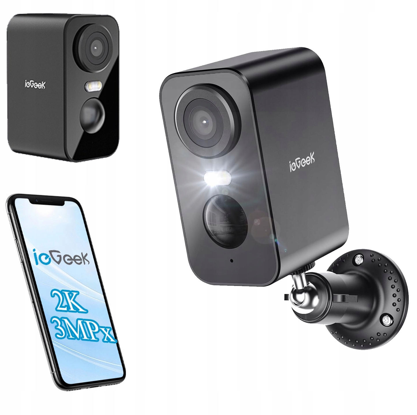 Venkovní Wifi Kamera Na Baterie 2K 3MP 4X Zoom Bezdrátová