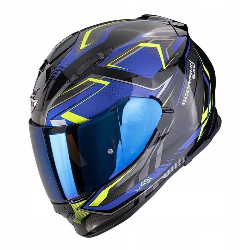 Helma Scorpion EXO-491 Zumo Black/blue/neon Yellow modrá fluo Darčeky