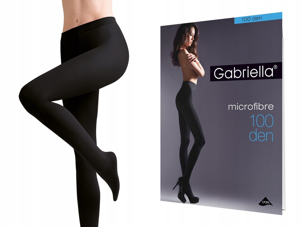 

Rajstopy microfibra 100 den Gabriella nero 3/M