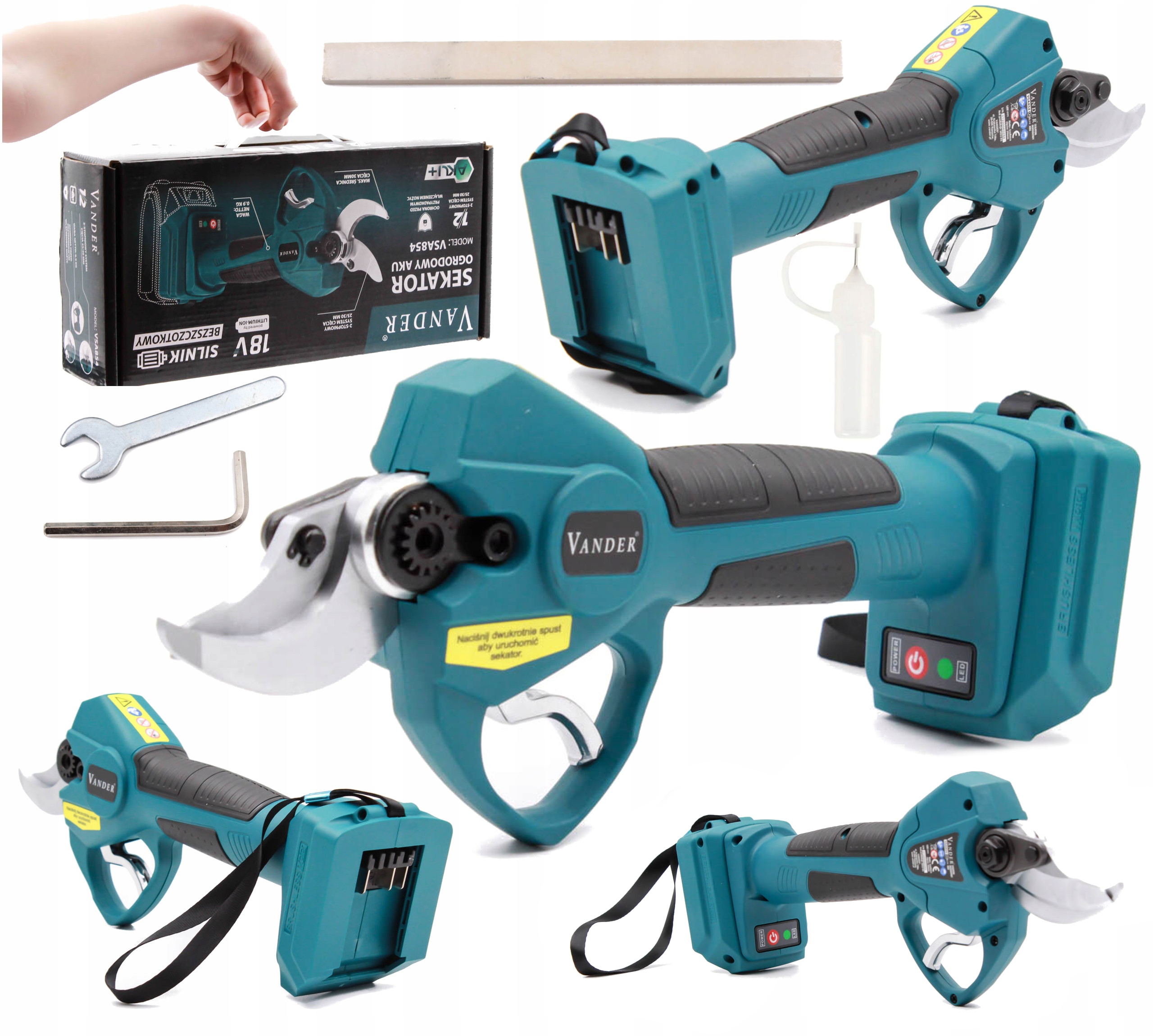 Záhradné akumulátorové nožnice 18V Vander na výložník Aku+