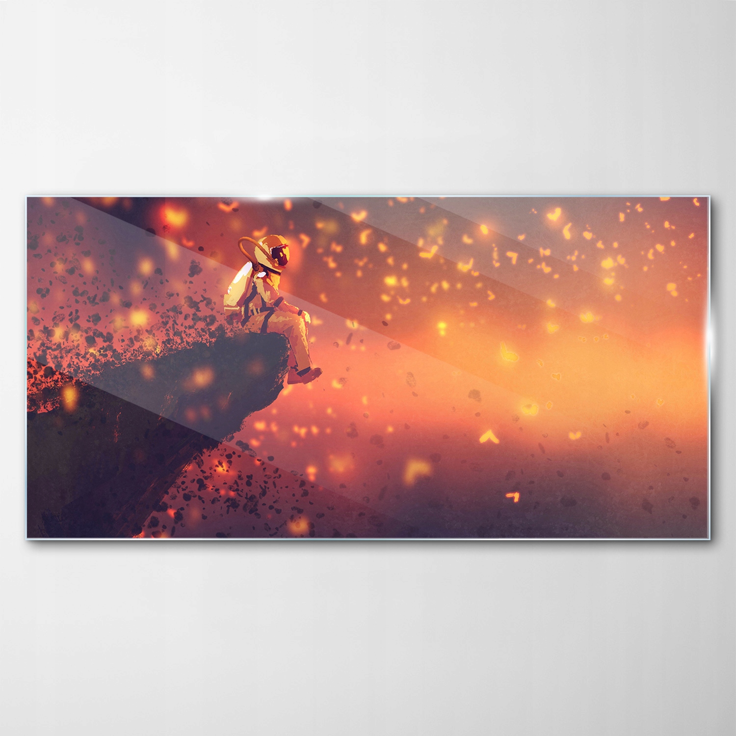 Tvrdený sklenený obraz Astronaut útes 100x50