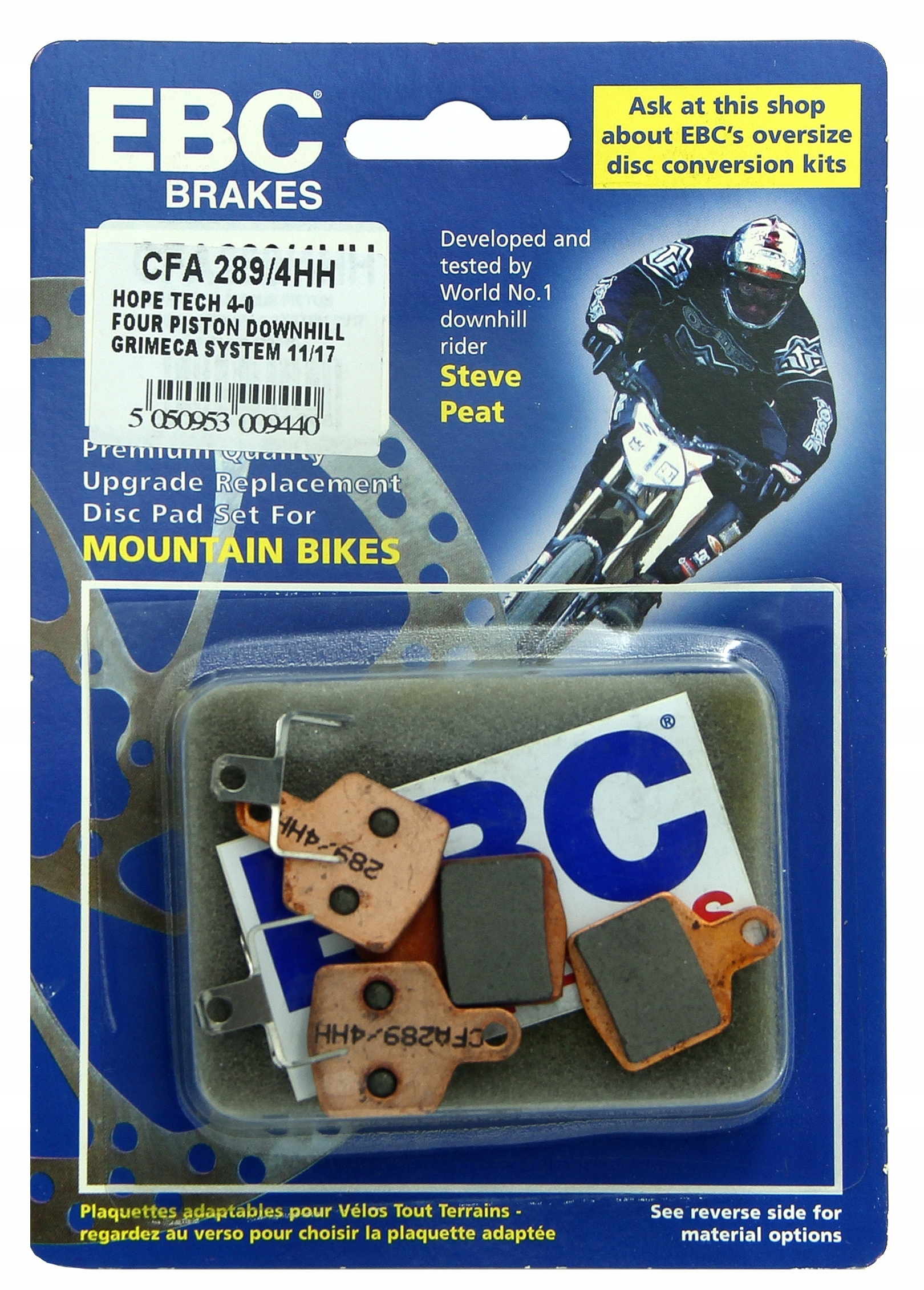 Klocki Rowerowe Ebc CFA289/4HH Metaliczne Hope M4