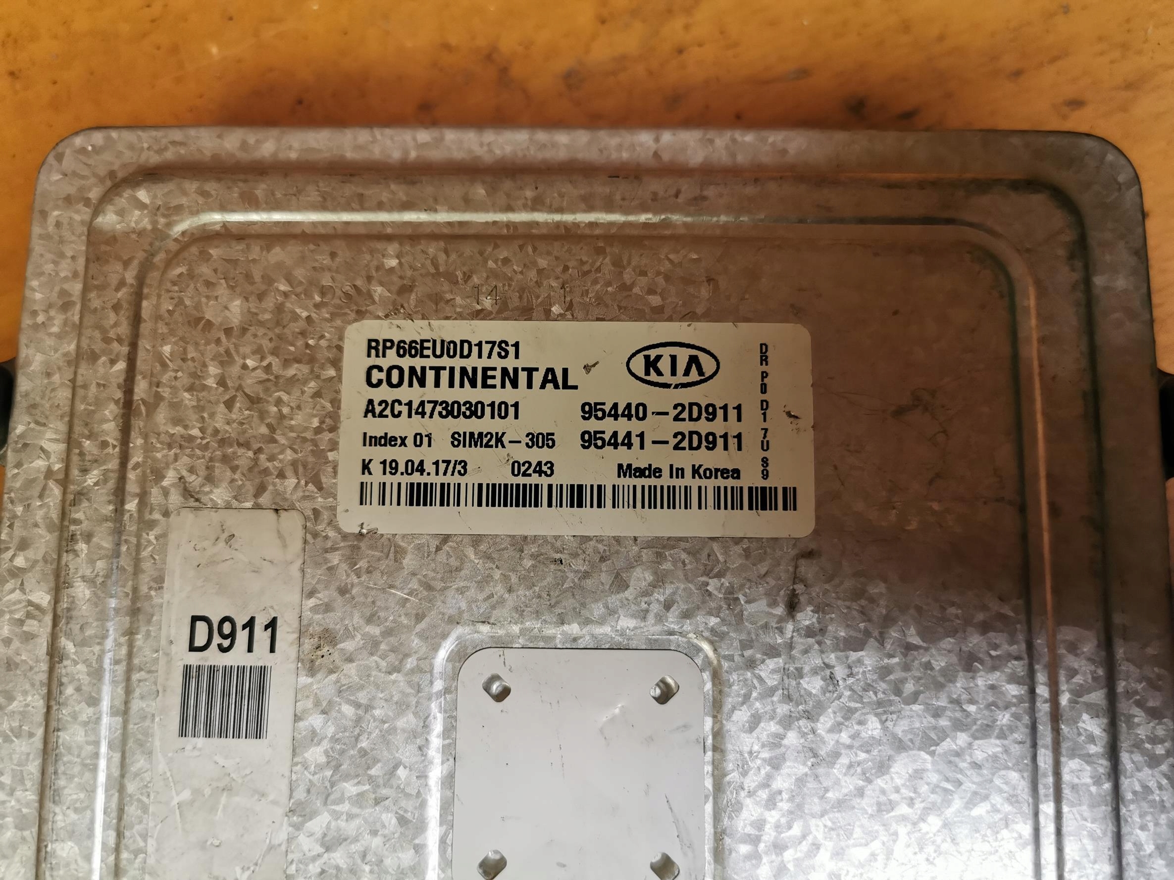 control unit computer of the engine KIA CARENS IV LIFT 1.7 CRDi 95440-2D911