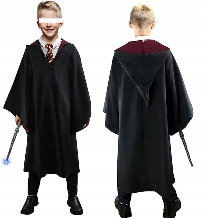 Przebranie Kostium Harry Potter Peleryna Szalik Różdżka Okulary R.125cm Marka inny