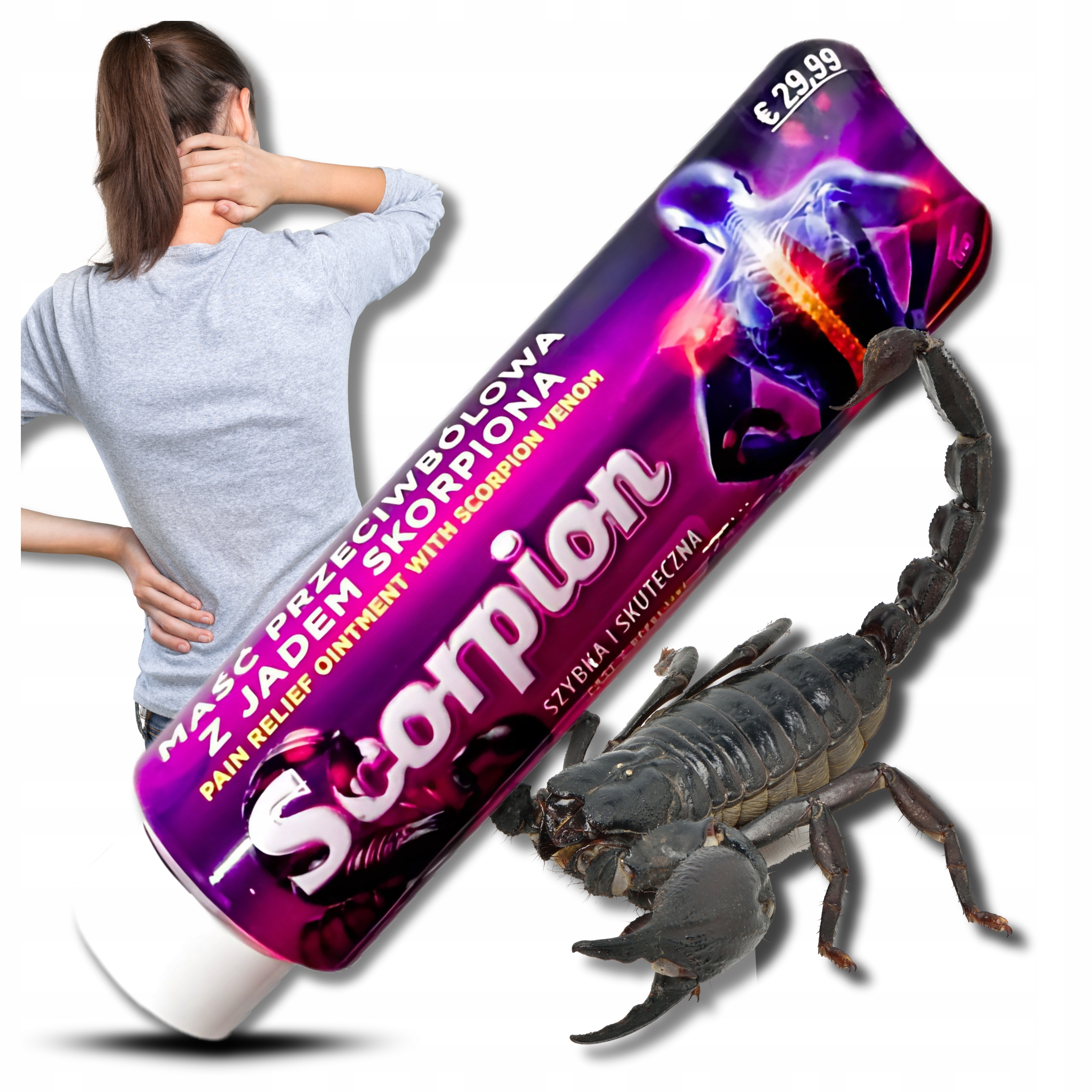 Maść Przeciwbólowa Skorpion Z Jadem Skorpiona 125ML Skuteczna Ulga W Bólu