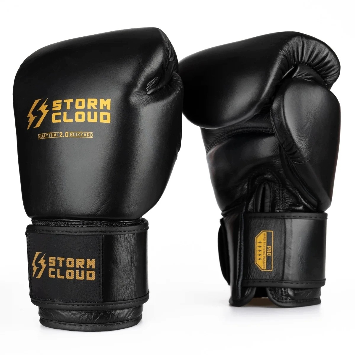 StormCloud Rukavice Muay Thai Blizzard 2.0 Černé/Zlaté 14 oz