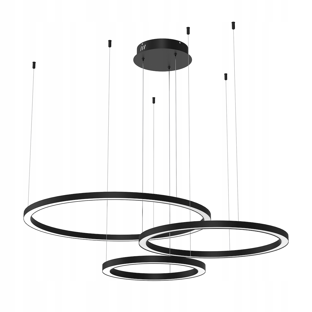 MiLAGRO Závesná lampa Galaxia Black 85W Led Luster Osvetlenie interiéru
