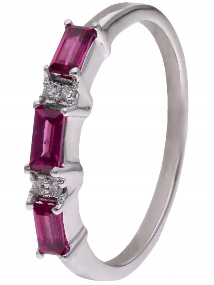 Prstýnek Ag 925 rodolit a diamant CVD-3151-R-ROD vel.20