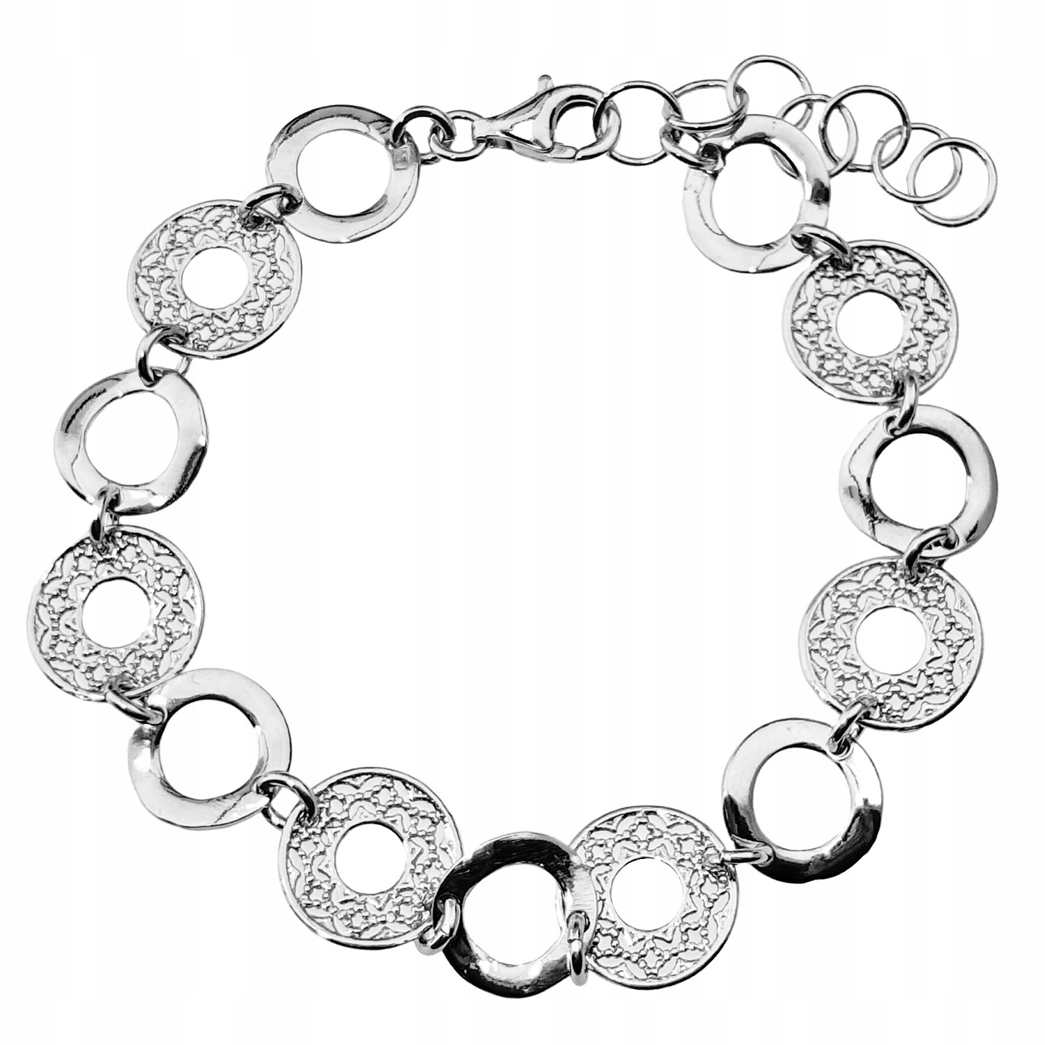 Dámský stříbrný náramek Harf kolečko 20 cm